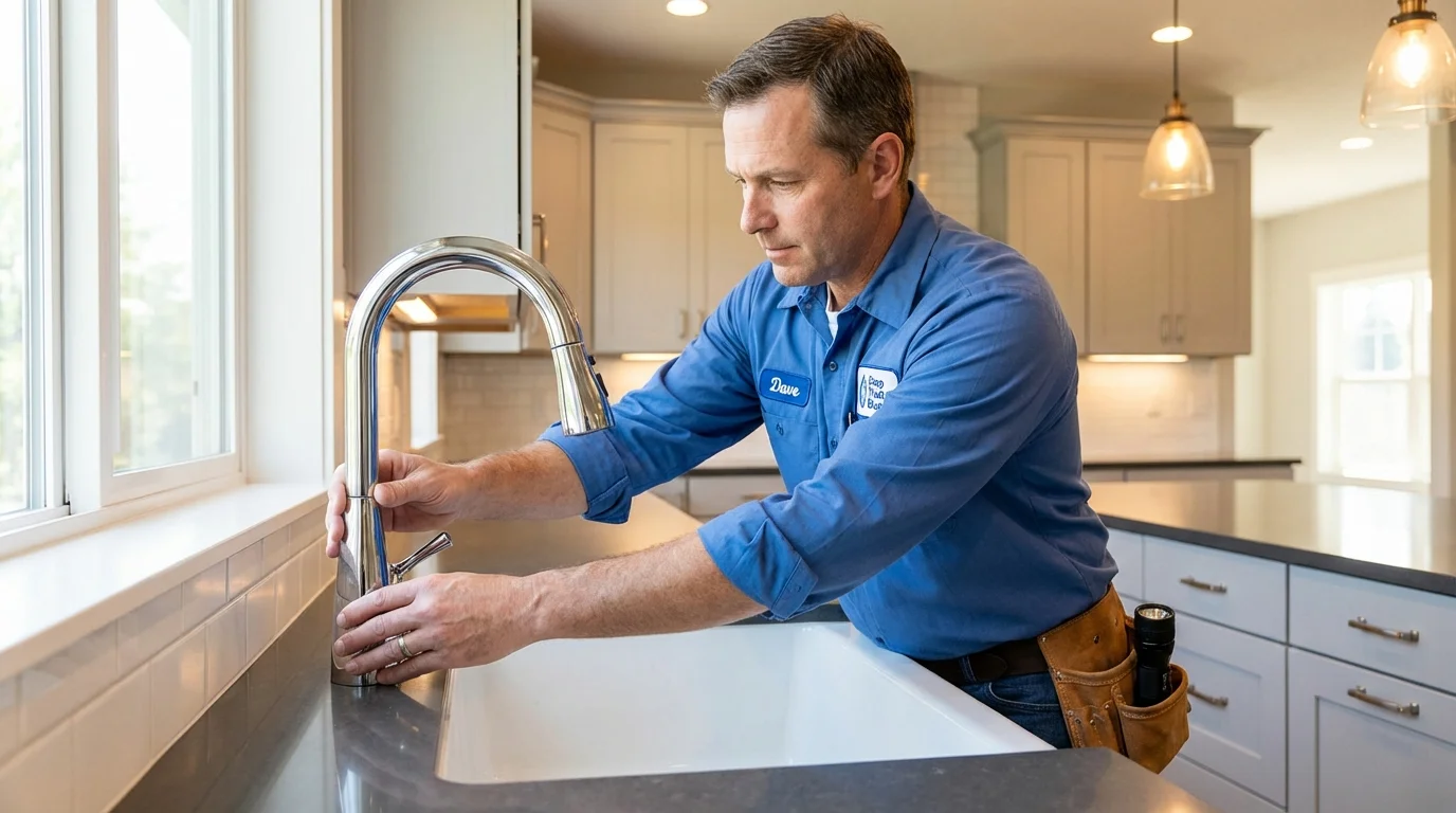 Kitchen faucet installation by Johns Plumbing LLC in Chenoa